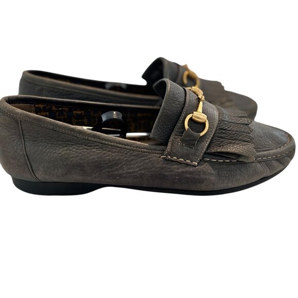 Men\'s Gucci Leather Loafers Horse Bit Slip On Shoes Size 9.5D main image 8